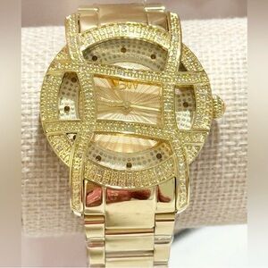 JBW 10 YR Anniversary Women's Olympia Diamond (1/5 ct.) 18K Gold Plated Watch